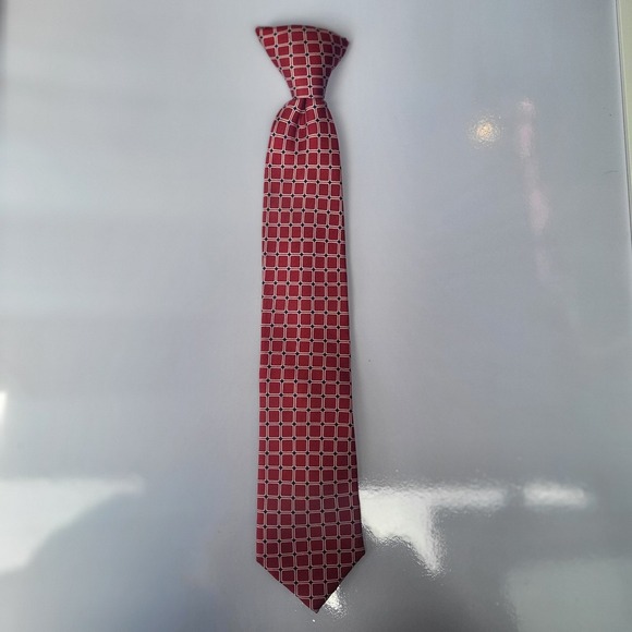 chaps red 14in boys clip‎ on tie dressy - Picture 1 of 5